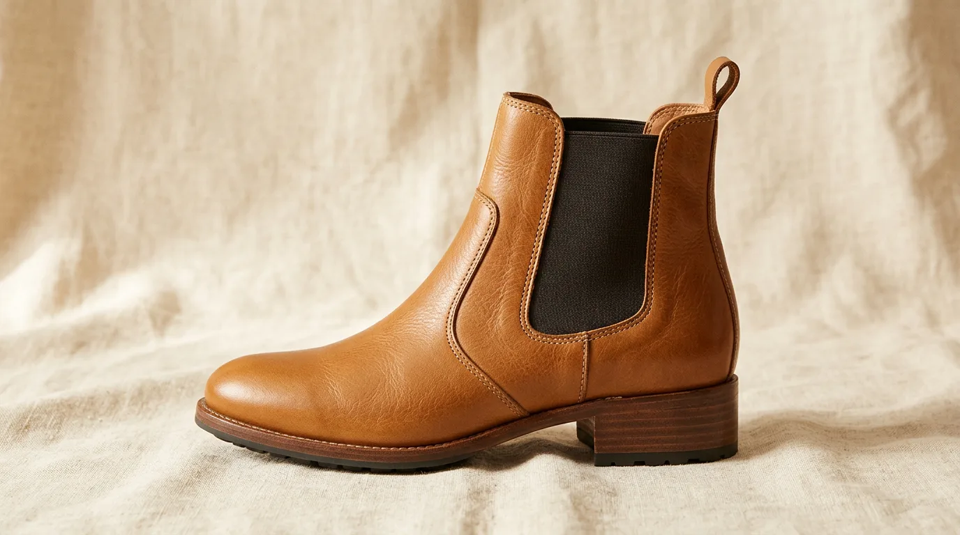 Bottine cuir camel The Flexx avec zip intérieur